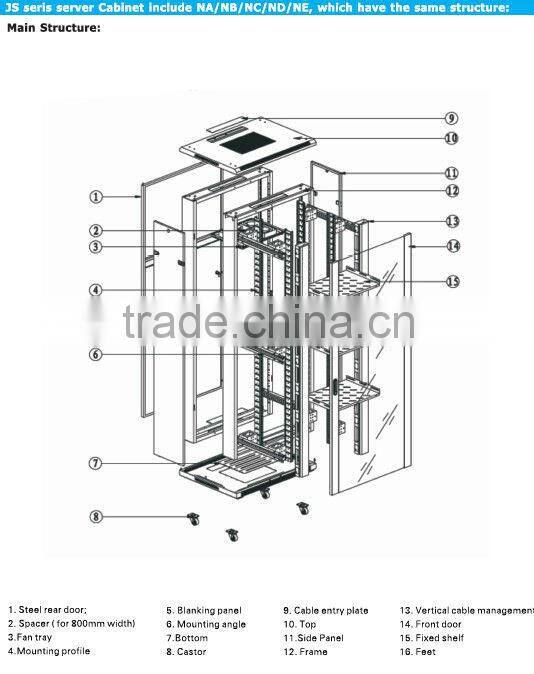 18U/22U/27U/32U/37U/42U/45U/47U Floor server cabinet