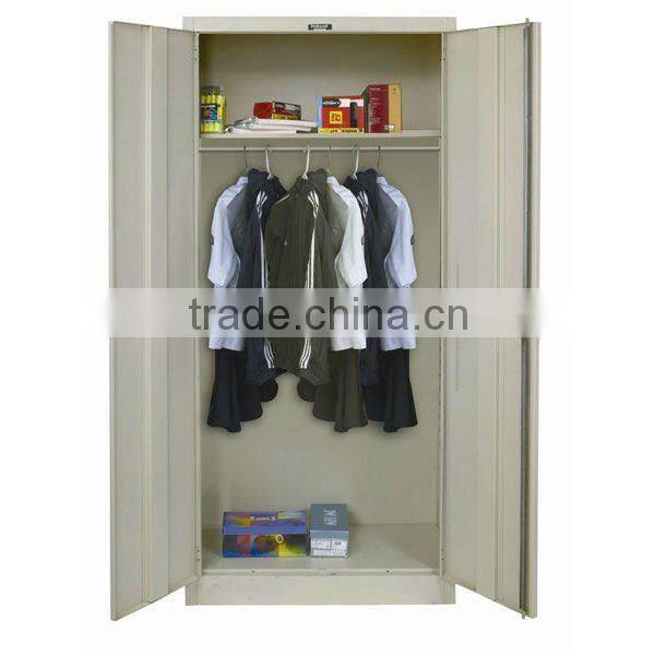 KFY-WR-04 2 Doors China Steel Wardrobe Cabinet