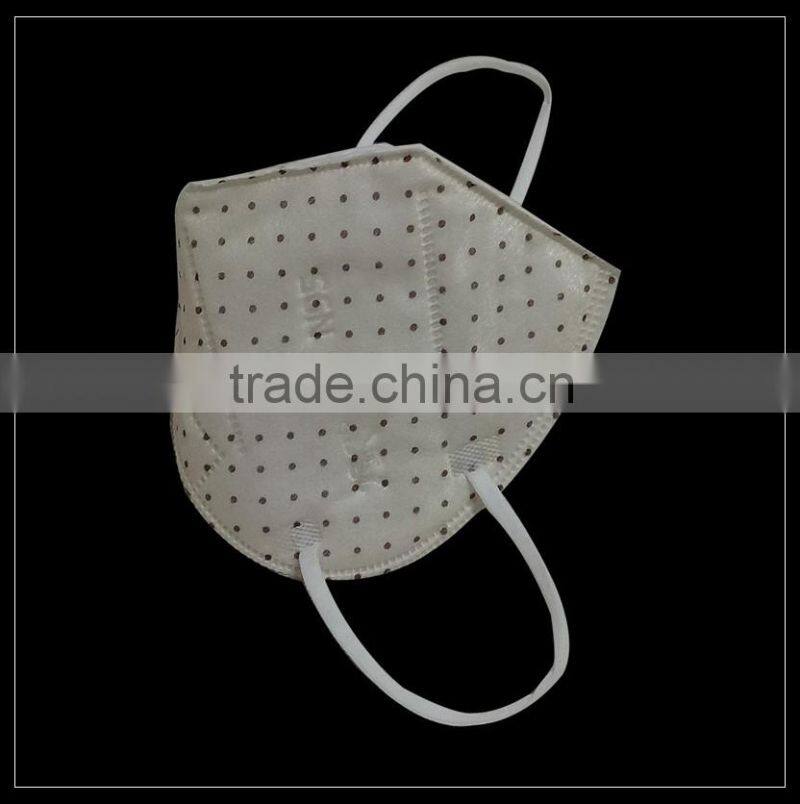 Yellow spunlace nonwoven C-shape protective face mask with valve