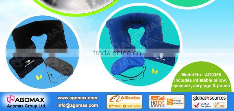 Customized OEM multi-use funny eyemask pillow travel set