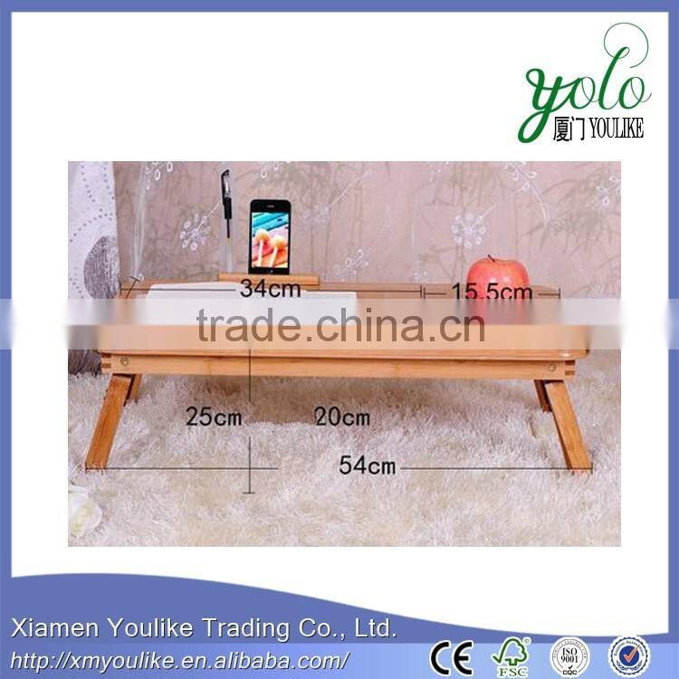 Convenient design Bamboo folding desk bamboo PC/computer desk