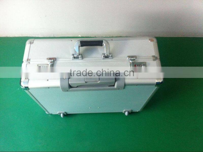 fashion custom design with coded lock aluminum trolley case