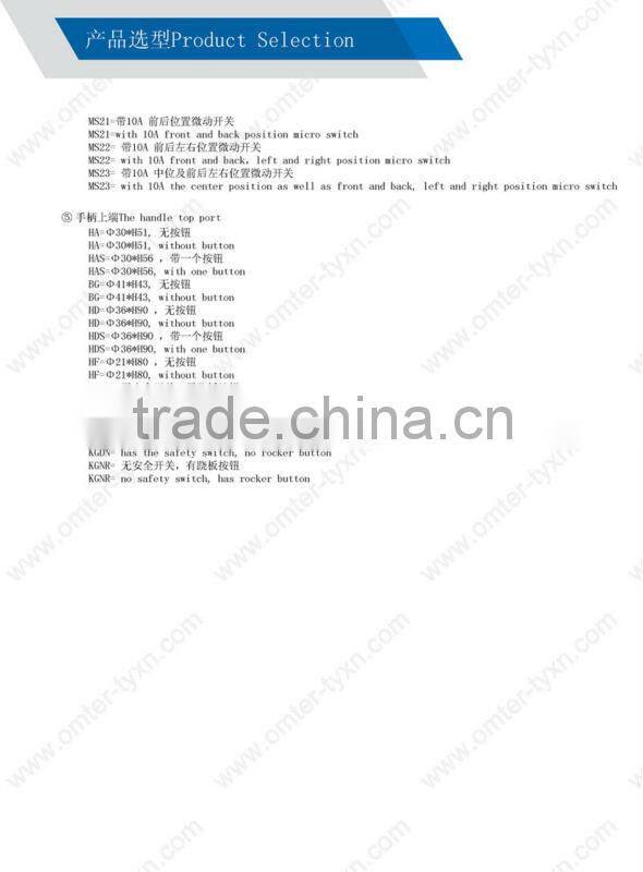 industrial proportional joystick controller