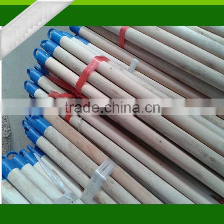 Cheap widely use single color varnished wooden broom stick
