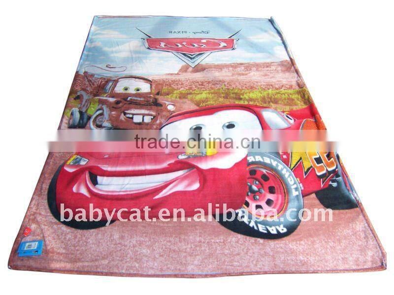 Hot sale Cars printed polar fleece blanket