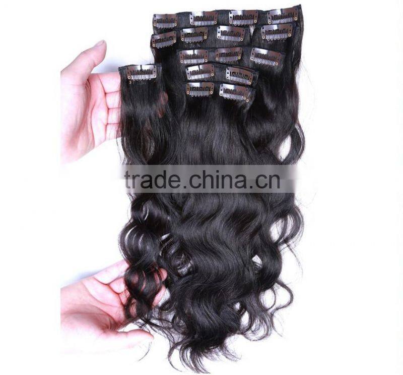 clip in curly hair extension indian human hair clip in hair extension