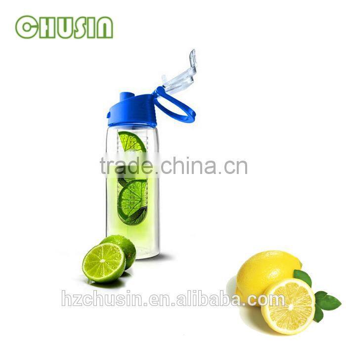 600ML TRITAN Fruit Infusion Water bottle,800mL Sport Tritan Plastic Fruit Infuser Water Bottle Outdoor Travel BPA Free