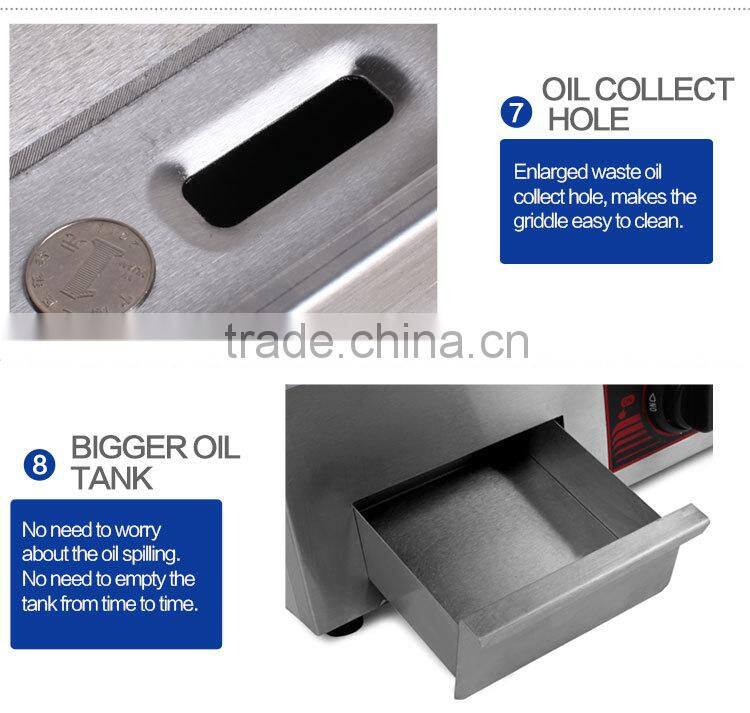 CI-720 Table Top Commercial teppanyaki gas griddle with flat plate