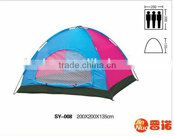 4 person single layer wind resistant camping tent