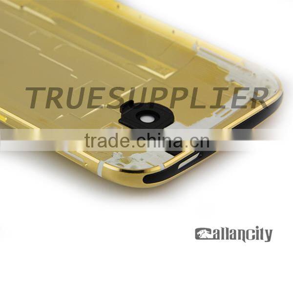 for HTC one m8 24ct gold cover, for HTC one m8 gold plated housing