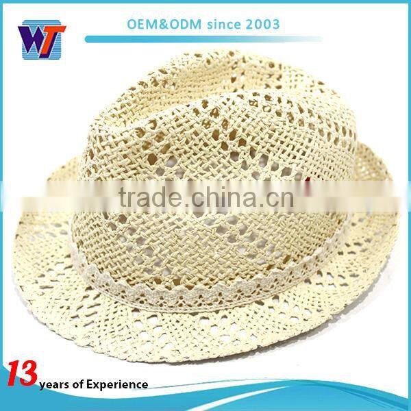 High quality summer beach straw bonnet hat