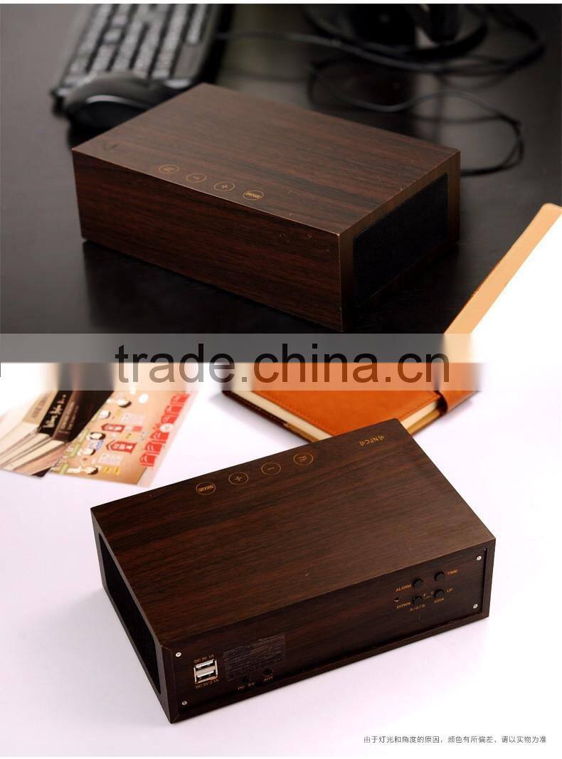 bluetooth speaker square Wooden bluetooth speaker with bass