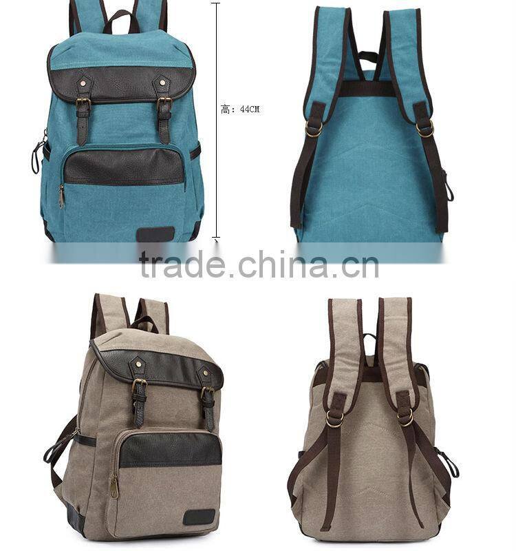 2015 hot sale fashion machinery sale teenager canvas school bagpack
