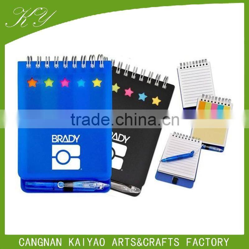 custom logo sticky picket notepad with pen for promote