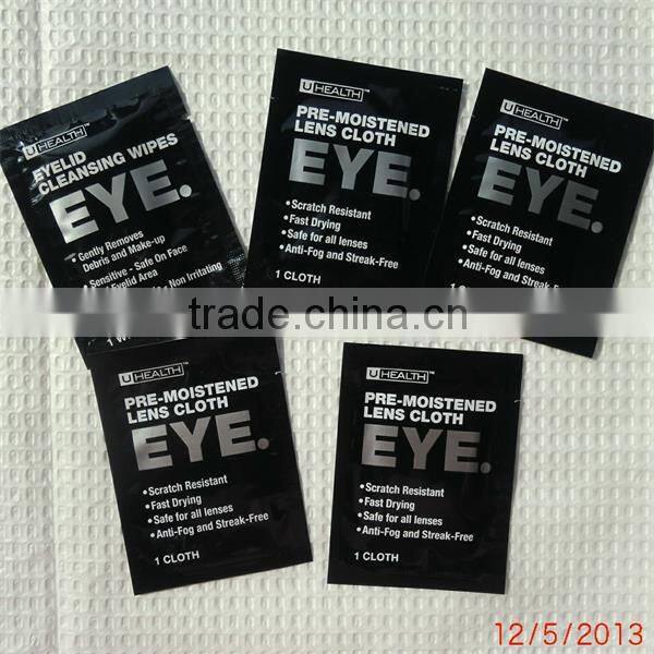cleaning wipes for glasses style and non woven fabric, spunlace nonwoven material or other fiber cleaning wipes for glasses