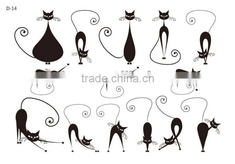 sexy cats tatoo sticker