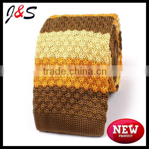 new arrival mens BLACK knitted tie with white W pattern KT056