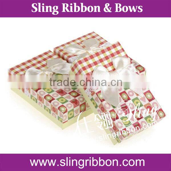 Gold Foil Satin Ribbon Bow For Gift Packaging