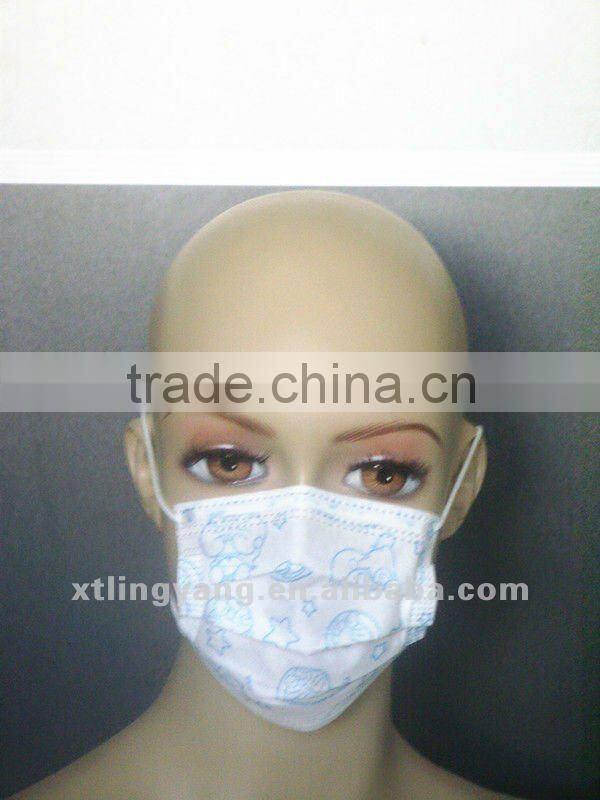 Non-woven disposable printing face mask