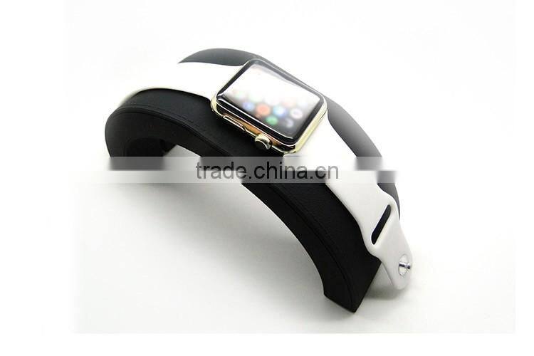 Plastic+leather Rainbow bridge design Charging cradle for apple watch