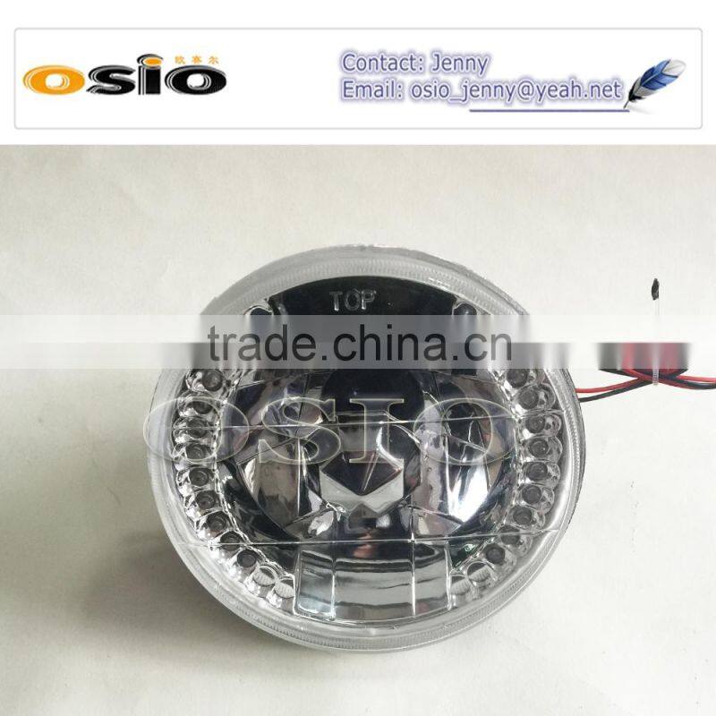 7 inch Round BMC CRYSTAL GLASS LED HALO RING Auto Halogen Semi Sealed Beam Auto Halogen Lamp H6014 H6024 H6012