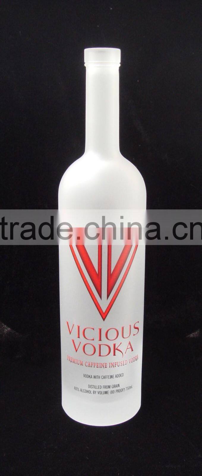 750ML FROSTED CRYSTAL GLASS BOTTLE