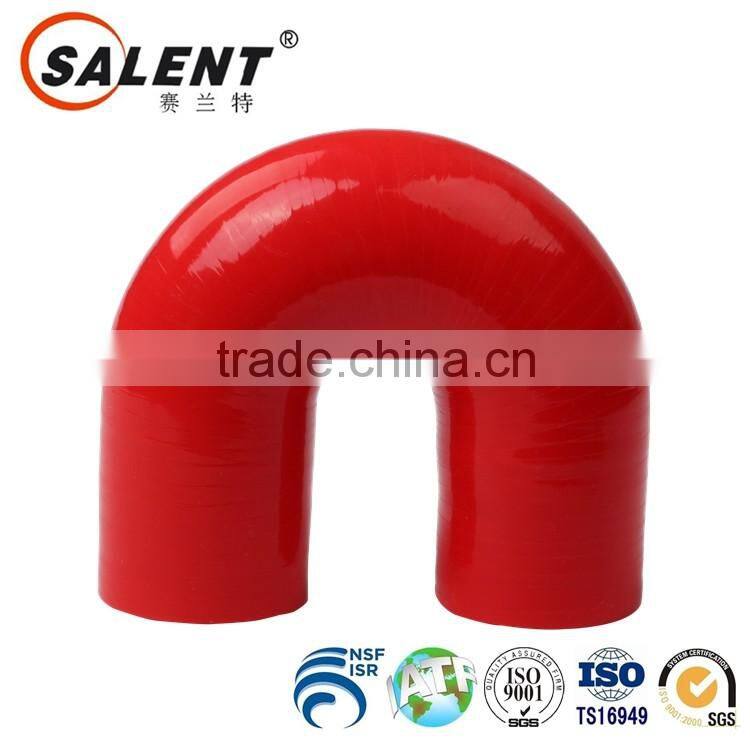 standard 25mm reinforced Red 180 degree flexible silicone elbow hose hookah