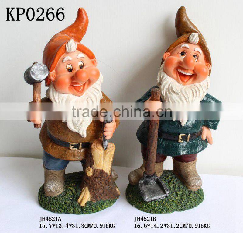 resin staues, Hard working handmade dwarf Statue garden decoration,gnome statue