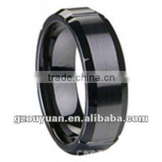 Oversized unique design black Ceramic ring 2012 hot sell design ring