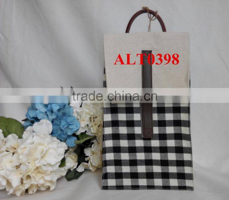 china canvas tote bags fabric storage bag with leather handles