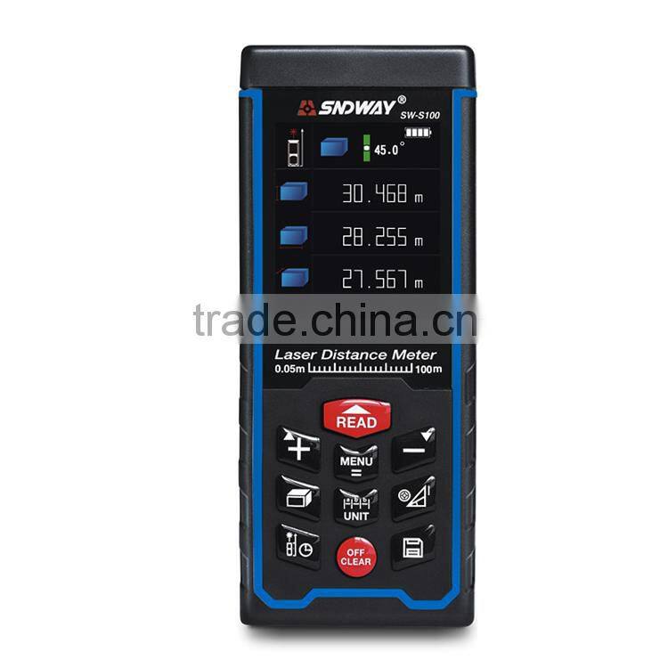 Precision 0.05-100m Measurement range Portable laser rangefinder SW-S100 Digital laser distance meter