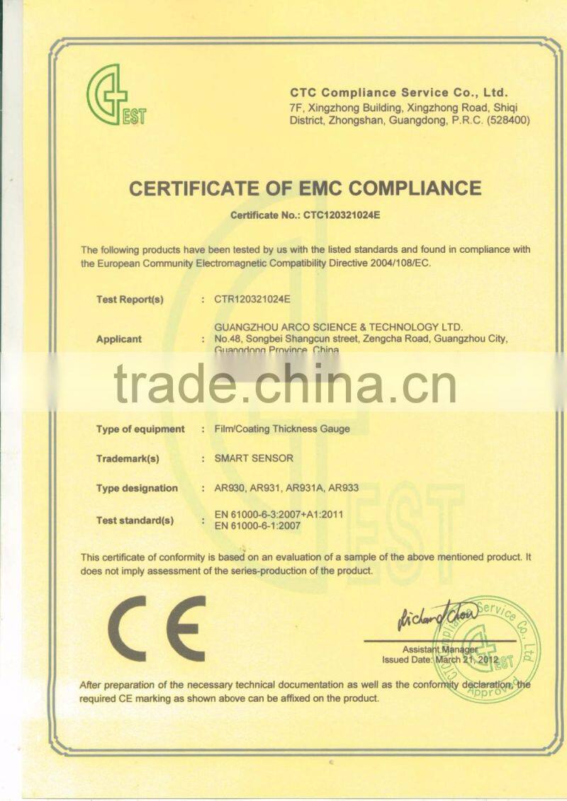 Coating Thickness Gauge Meter AR930 High Accuracy