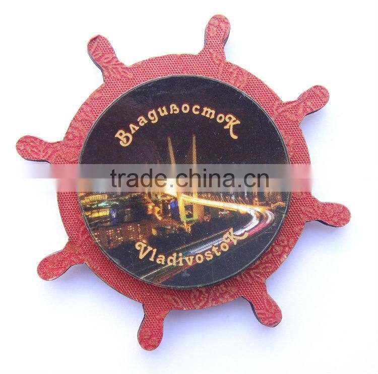 wholesale price multicolor design wooden fridge magnet