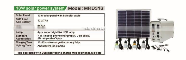 hot sale Home Application solar camping dc fan light system