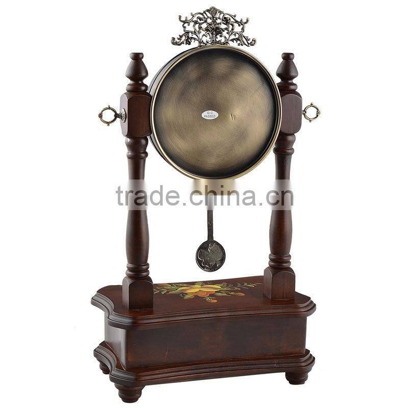 Cheap European Style Home Furniture Antique Desktop Wood Clock