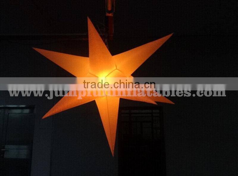 Colour change LED Inflatable Star hanging Lighting balloon