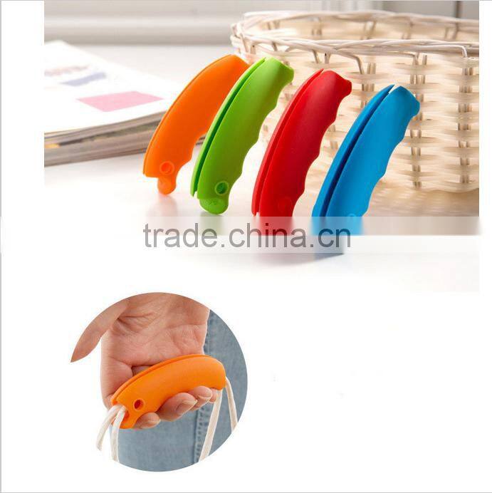 Colorful Portable Dish Silicone Knob Bag Carry Helper for Shopping Bag Handle Tool Clip Carry Grips