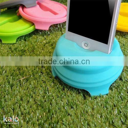 Macaron Silicone Foldable Amplifier Stand for iPhone audio speaker