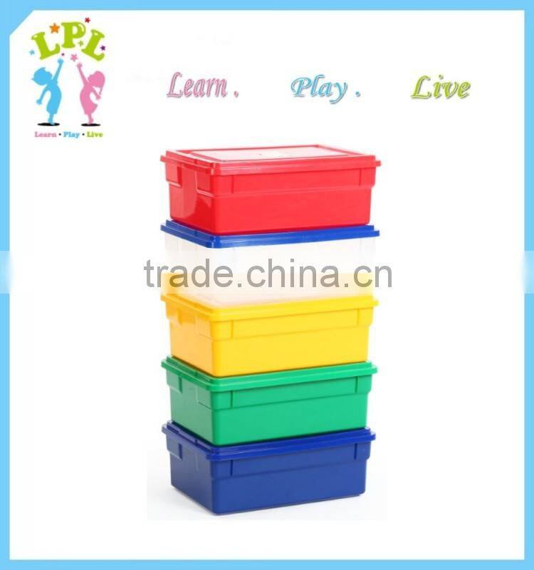 2016 high quality food grade big size toy plastic storage box with lids