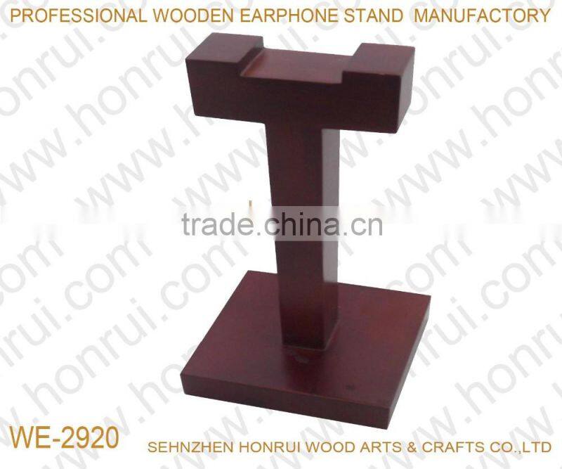 Wooden Earphone Display, Custom shape earphone wooden display, earphone display supplier