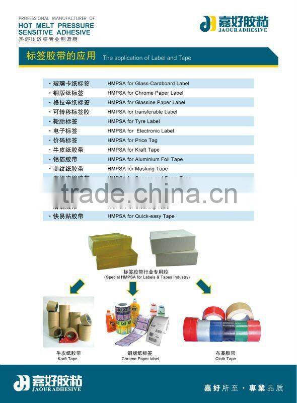 Shanghai Top Grade Pressure Sensitive Hot Melt Adhesive for Label