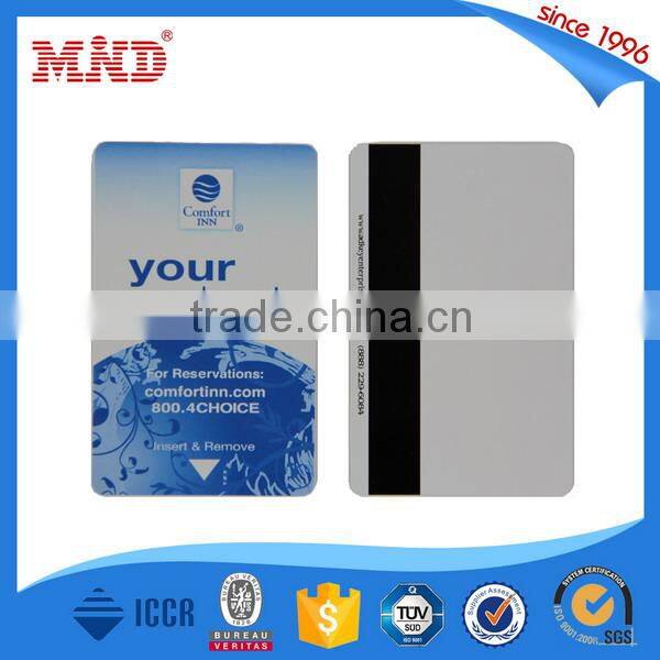 MDP119 Plastic pvc rfid magnetic stripe hotel door lock key cards