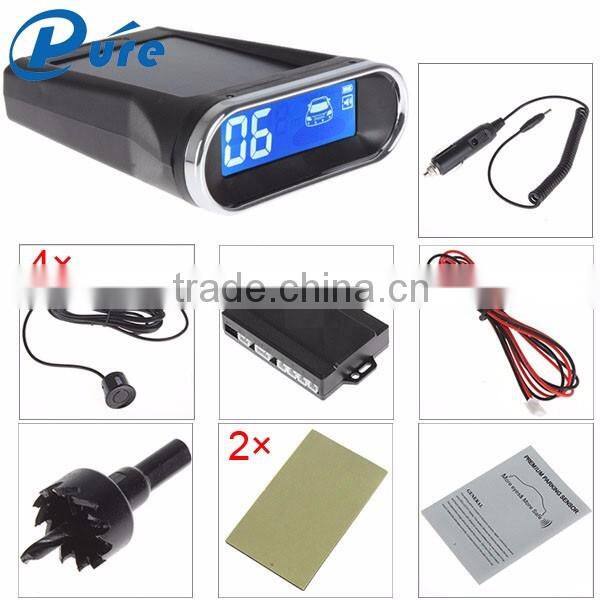 4 Sensors Solar Energy Wireless Parking Sensor with" Dang dang" reminder/human speaker optioinal