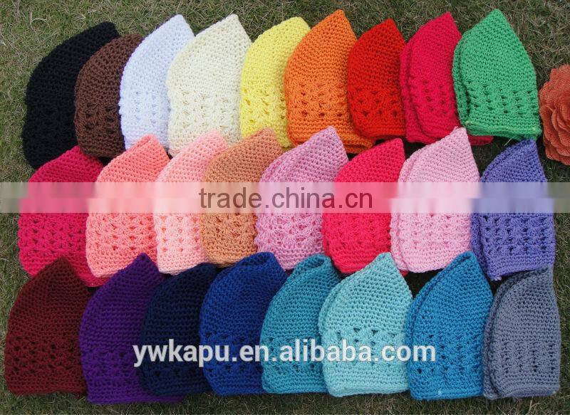Multi colors kufi hat,crochet beret hats for girls