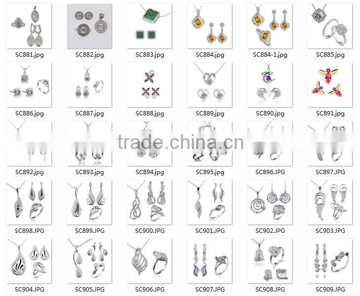Hot Sale flower shaped cubic zircon jewelry