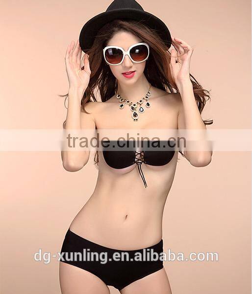 Sexy woman Push Up Self-Adhesive Silicone Bust Front Closure Strapless Invisible bra Wholesale