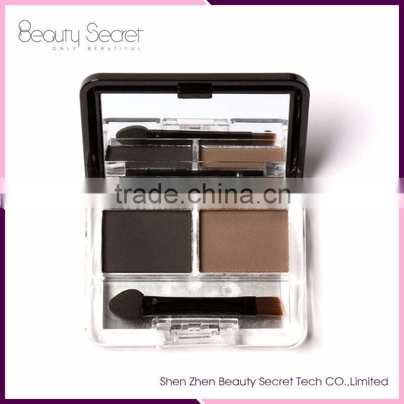 2 colors eyebrow powder with brush