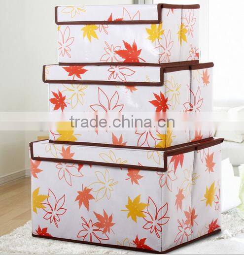 Eco-Friendly foldable Clothes Sundries Storage Case Container box with lids