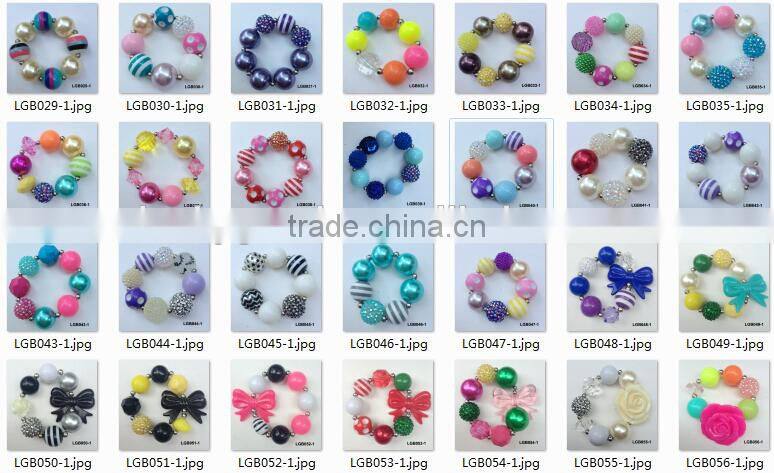 wholesale birthday chunky bead bracelet for little girl