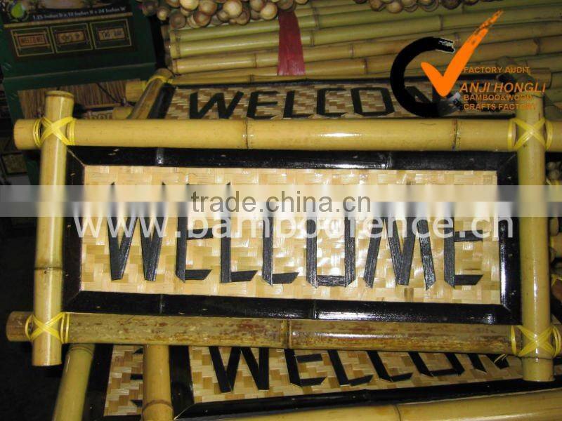 bamboo welcome door sign furniture